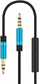 img 2 attached to 🎧 VONOTO 3.5mm AUX Audio Cable with In-Line Remote Microphone Volume Control for Apple iPhone Android Samsung – Headphone/Headset Replacement Option