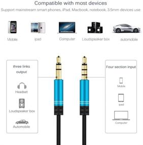 img 1 attached to 🎧 VONOTO 3.5mm AUX Audio Cable with In-Line Remote Microphone Volume Control for Apple iPhone Android Samsung – Headphone/Headset Replacement Option