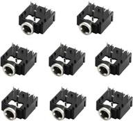 🔌 tegg 8pcs pj-307 3.5mm stereo jack socket 5 pin pcb mount female audio headphone socket connector with enhanced seo logo