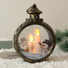 img 2 attached to Retro Christmas Tea Light Flameless Candle Battery Operated LED Night Lights for Festival Home Table Decoration - Christmas Lights (Bronze - Snowman, Small)