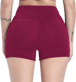 img 2 attached to DIELUSA Women's High Waist Yoga Shorts: Ultimate Tummy Control for Effective Workout & Running