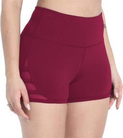 img 3 attached to DIELUSA Women's High Waist Yoga Shorts: Ultimate Tummy Control for Effective Workout & Running