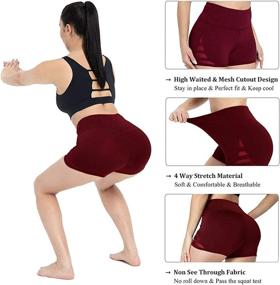 img 1 attached to DIELUSA Women's High Waist Yoga Shorts: Ultimate Tummy Control for Effective Workout & Running