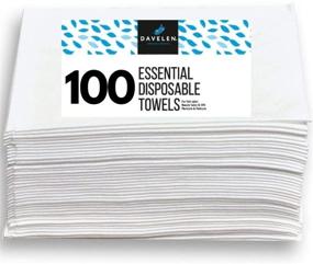 img 4 attached to 🧖 100 Pack - Essential Disposable Hair Towel for Women | 32 inch X 16 inch | Super Absorbent Quick Dry Hair Towel for Drying Curly, Long & Thick Hair | White | (100)