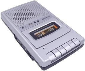 img 2 attached to Retro Shoebox Cassette Recorder Player with USB Audio Music Digital Converter - Riptunes Portable, Classroom Cassette Player and Recorder with Built-in Microphone for Cassette-MP3 Conversion