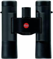 🔍 black leica ultravid br 10x25 robust waterproof compact binocular with aquadura lens coating, model 40253 logo