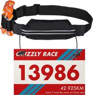 optimal performance running race bib belt with elastic webbing - ideal for marathon, triathlon, and cycling events (race belt) logo