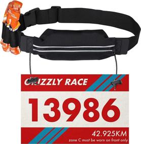 img 4 attached to Optimal Performance Running Race Bib Belt with Elastic Webbing - Ideal for Marathon, Triathlon, and Cycling Events (Race Belt)