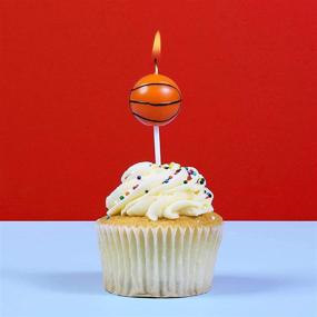 img 3 attached to 🏀 36-Pack Basketball Party Cake Topper Candles with Holders