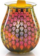 🌈 stunning vp home 3d art glass polychromatic fragrance warmer: interlocking burst design логотип