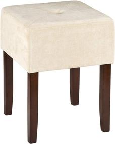 img 3 attached to Hillsdale Furniture Bellamy Backless Vanity Stool, Beige - Stylish Seating for Your Vanity Setup