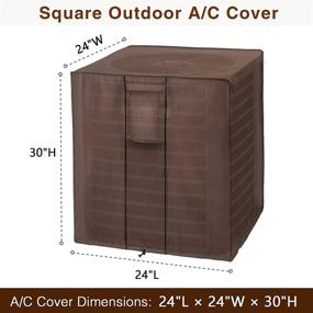 img 3 attached to ❄️ Winter Outdoor Air Conditioner Covers - BRIVIC AC Covers for Outside Units (Fits up to 24 x 24 x 30 inches)