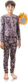 img 4 attached to TINFL by Vaenait: Boys Kids Aeroheat Thermal Underwear Set for Ages 4-14 - Stay Warm and Comfy with Christmas Pajama Lined Long Johns!