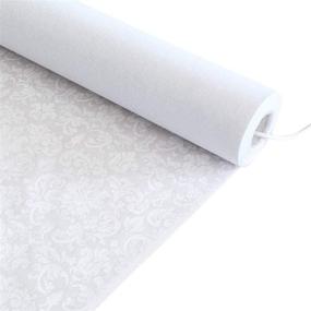 img 3 attached to 👰 Venker Wedding Decorations Aisle Runner - 100ft x 3ft - White Print - Durable Polyester Paper - Ideal for Single Use - Indoors and Outdoors - 100ft x 3ft