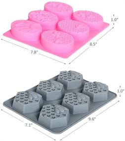 img 3 attached to 🐝 Pendolr 3 Pack Honeycomb Bee Silicone Soap Molds - 6 Cavities, Ideal for Baking, Ice Cube Tray, Easy Release