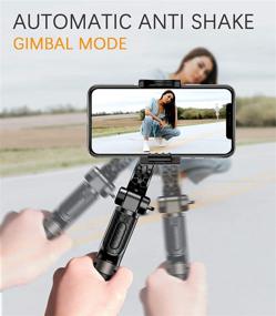 img 1 attached to Waoops Gimbal Stabilizer: Bluetooth Wireless Remote Selfie Stick & Tripod 📸 + 1-Axis Foldable 360° Rotation Auto Balance for iPhone Android YouTube TikTok