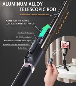 img 3 attached to Waoops Gimbal Stabilizer: Bluetooth Wireless Remote Selfie Stick & Tripod 📸 + 1-Axis Foldable 360° Rotation Auto Balance for iPhone Android YouTube TikTok