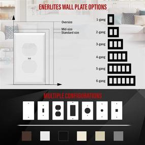 img 2 attached to 🧱 ENERLITES Duplex Receptacle Outlet Wall Plate, High Gloss Finish, 1-Gang 4.50&#34; x 2.76&#34;, Unbreakable Polycarbonate Thermoplastic, UL Listed, 8821-W-40PCS, White (Pack of 40)
