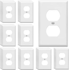 img 4 attached to 🧱 ENERLITES Duplex Receptacle Outlet Wall Plate, High Gloss Finish, 1-Gang 4.50&#34; x 2.76&#34;, Unbreakable Polycarbonate Thermoplastic, UL Listed, 8821-W-40PCS, White (Pack of 40)