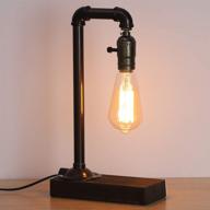 🏭 haitral retro vintage table lamp: industrial loft style steam punk lamp for bedside, living room, kitchen, café, store, pub, dorm логотип