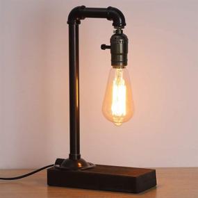 img 4 attached to 🏭 HAITRAL Retro Vintage Table Lamp: Industrial Loft Style Steam Punk Lamp for Bedside, Living Room, Kitchen, Café, Store, Pub, Dorm