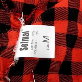 img 2 attached to 🐾 SELMAI Small Dog Red Plaid Overall with Khaki Bib Pants - Breathable Jumpsuit for Puppy Boys and Cats - Perfect for Walking Outdoors in Spring and Autumn