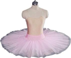 img 2 attached to 🩰 Professional Swan Ballet Tutu Skirt: WENDYWU Women's Organdy Platter Performance Leotard Skirt