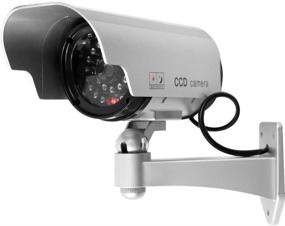 img 2 attached to 🎥 Trademark Home Gray Security Camera Decoy - Blinking LED, Adjustable Mount - 72-HH659