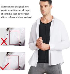 img 1 attached to 👕 Eleady Men's Slimming Compression Shirt Undershirt Body Shaper Workout Tank Top Sport Vest with Zipper