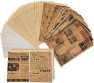 📜 vintage kraft paper craft background: 144 pieces of antique writing papers for scrapbooking, card making, and bookbinding logo