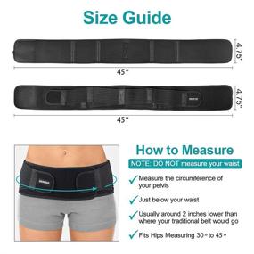 img 3 attached to 🩺 Backtour Si Belt Sacroiliac Belt for Women and Men - Alleviates Sciatic, Pelvic, Lower Back, and Leg Pain - Stabilizes SI Joint - Breathable Anti-Slip Sacroiliac Hip Brace - Fits Hip Sizes 30" to 45