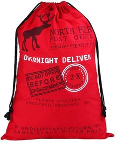 img 4 attached to 🎅 OUMAI Oversized Drawstring Santa Sack with Personalization, Ideal for Storing, Gifting, Stocking Stuffers, or Decorating during Holidays
