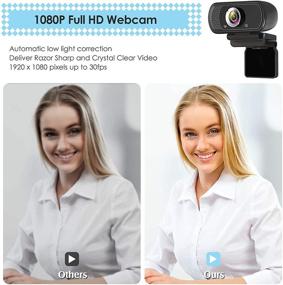 img 3 attached to High-Definition Webcam with Microphone for Recording, Gaming, and More – 1080p Full HD Video, 110° Widescreen Angle, USB Connection for Desktop, Laptop Computers