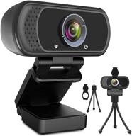 high-definition webcam with microphone for recording, gaming, and more – 1080p full hd video, 110° widescreen angle, usb connection for desktop, laptop computers logo