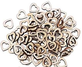 img 2 attached to 💕 Hollow Heart Wooden Confetti: 100pcs Rustic Scatter Hearts for Wedding Table Decoration and Crafting