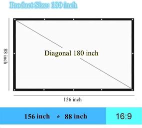 img 3 attached to 180 Inch Outdoor Projector Screen: WRLSUN 🎬 HD 16:9 Large Folding Portable Home Theater Movie Screen