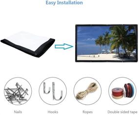 img 2 attached to 180 Inch Outdoor Projector Screen: WRLSUN 🎬 HD 16:9 Large Folding Portable Home Theater Movie Screen