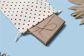 img 1 attached to 🎁 Reduce Waste with Reusable Fabric Gift Bags - Organically Made, Eco-friendly, and Easy to Use (4 Bags)