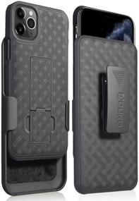 img 4 attached to 📱 Aduro Combo Case and Holster for iPhone 11 Pro, Slim Shell and Swivel Belt Clip Holster, with Built-in Kickstand for Apple iPhone