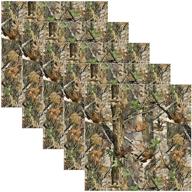🍃 camo self adhesive backed vinyl sheets 12x12 - 5 pack for craft cutters: realistic treestand camouflage perfection logo
