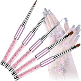 img 2 attached to Ycyan Rhinestone Handle Brushes Professional Foot, Hand & Nail Care and Nail Art & Polish