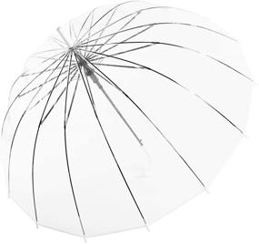 img 1 attached to 🌂 ThreeH Classic Transparent Unisex Umbrella: Stylish, Durable, and Reliable