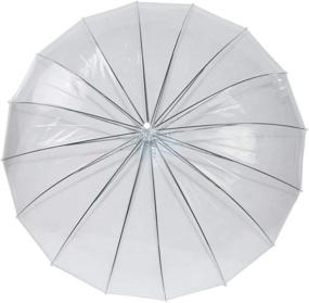 img 2 attached to 🌂 ThreeH Classic Transparent Unisex Umbrella: Stylish, Durable, and Reliable