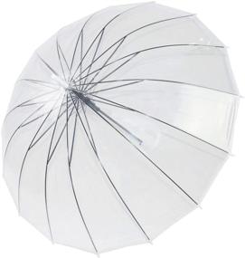 img 4 attached to 🌂 ThreeH Classic Transparent Unisex Umbrella: Stylish, Durable, and Reliable