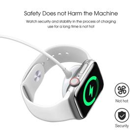 img 4 attached to 🔌 1M Магнитный кабель для зарядки iWatch - Портативное беспроводное зарядное устройство совместимое с Apple Watch серии Se, 6, 5, 4, 3, 2, 1