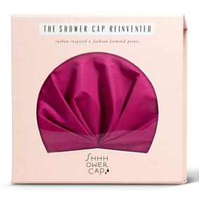 img 4 attached to SHHHOWERCAP Luxury Reusable Shower Cap for Women - Original Bathing Accessory, Shower Accessory for Women - Not Basic!