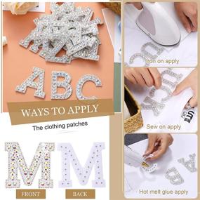 img 2 attached to Glam up Your Crafts with 26 Piece Rhinestone Iron On Patch A-Z White Pearl Bling Rhinestone Letter Patch Glitter Alphabet Applique Rhinestone Pearl English Letter - Perfect DIY Craft Supplies (AB Colors)