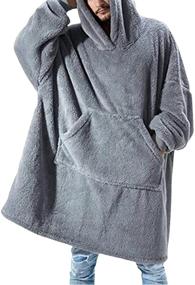 img 4 attached to Wearable Blanket Hoodies Sleeves Sweatshirts Bedding