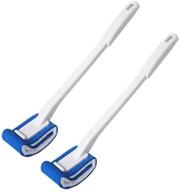 🚽 toilet brush set - 2 pack, scratch-free curved design, good grip, easy to use for deep cleaning, no scratching or splashing, convenient storage - ideal bathroom cleaning tool logo