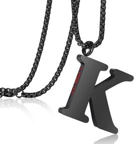 img 3 attached to 👦 Custom Initial Necklaces for Boys: Personalized Alphabet Pendant Jewelry